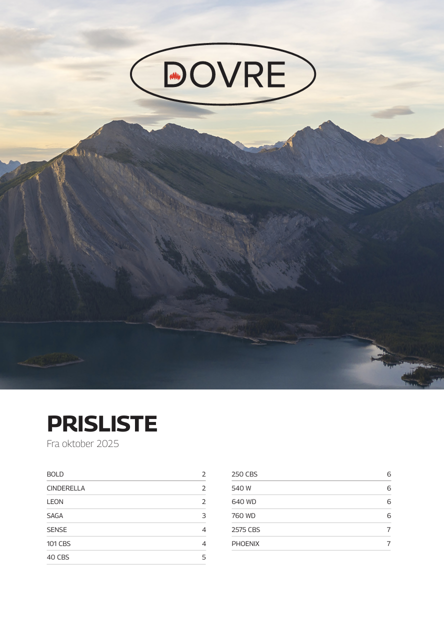 Dovre prisliste pr oktober 2025